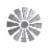 Glitzhome Rustic Farmhouse Round Metal Windmill Wall Decor, Country Farm Home Decoration Perspective: back