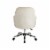 Glitzhome Velvet Gaslift Adjustable Swivel Desk Chair - Cream Perspective: back