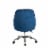 Glitzhome 39.75 Inch Height Navy Blue Velvet Gaslift Adjustable Swivwl Chair Perspective: back