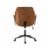 Glitzhome 38 Inch Height Cream Leatherette Gaslift Adjustable Swivel Office Chair Perspective: back