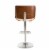 Glitzhome Adjustable Height Swivel Bar Stool - Cream Perspective: back