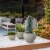 Glitzhome Fauz Porcelain Round Fluted Planters Perspective: back