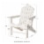 Glitzhome All-Weather Adirondack Chair - White Perspective: back