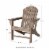 Glitzhome Adirondack Chair - Tan Perspective: back