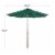 Glitzhome Aluminium Self Tilt Market Patio Umbrella - Dark Green Perspective: back
