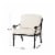 Glitzhome Cast Aluminium Patio Sofa Chair with Cushion - Beige / Black Perspective: back