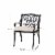 Glitzhome Cast Aluminium Dining Chairs with Beige Cushions Set Perspective: back