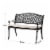 Glitzhome Aluminium Patio Garden Bench with Beige Cushion Perspective: back
