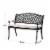 Glitzhome Aluminium Patio Garden Bench with Beige Cushion Perspective: back