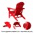 Glitzhome Adirondack Chair - Red Perspective: back