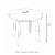 Glitzhome 20 Inch Diameter Outdoor Patio White HDPE Round Side Table, Coffee Table Perspective: back