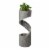 Glitzhome Polyresin Curving Shaped Outdoor Fountain Perspective: back