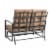 Glitzhome Outdoor Patio Garden Loveseat Glider Chair - Tan Perspective: back