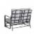 Glitzhome Outdoor Patio Garden Loveseat Glider Chair - Gray Perspective: back