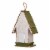 Glitzhome Hanging Wooden Green Roof Decorative Garden Birdhouse Perspective: back