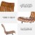 Glitzhome Accent Table and Bamboo Rocking Chair Set Perspective: back
