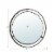Glitzhome Deluxe Metal Round Wall Mirror - Black Perspective: back