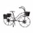 Glitzhome Oversized Metal Bicycle with Pots Plant Stand - Black Perspective: back