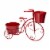 Glitzhome Metal Bicycle with Pots Plant Stand - Red Perspective: back