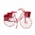 Glitzhome Oversized Metal Bicycle with Pots Plant Stand - Red Perspective: back