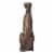 Glitzhome 30.25 Inch H MGO Sitting Greyhound Dog Statue-Left Perspective: back