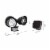 Glitzhome 8.25 Inch Solar Lights Dual-Head LED Motion Senser Waterproof Security Flood Light Perspective: back