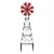Glitzhome Metal Red Wind Spinner Yard Stake Spring Decor - Red Perspective: back