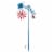 Glitzhome Metal Bicycle Wind Spinner Welcome Yard Stake - Red Perspective: back