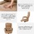 Glitzhome Leather Adjustable Height Swivel Chair - Camel Perspective: back