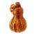 Glitzhome 8.5 Inch Tall Multi Striped Glass Gourd Perspective: back