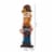 Glitzhome 42 Inch Tall Fall Lighted Wooden Scarecrow Porch Decor with Wreath Perspective: back