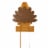 Glitzhome Thanksgiving Metal Turkey Yard Stake Decor Perspective: back