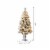 Glitzhome 4 Feet Pre-Lit Flocked Pine Faux Christmas Porch Tree with 100 Warm White Lights Perspective: back
