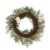 Glitzhome Flocked Pinecone & Antler Wreath with Warm White LED Lights Perspective: back