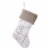 Glitzhome Two Pack 21 Inch Length White Fleece with Christmas Tree and Snowflake Stocking Perspective: back