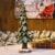 Glitzhome 20 Inch Tall Resin Christmas Red Berry Table Tree Decor Perspective: back