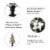 Glitzhome 4 Feet Flocked Pine Poinsettia Faux Christmas Porch Tree with 100 Warm White Lights Perspective: back