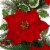 Glitzhome Poinsettia Pinecone Wreath with Lights Perspective: back