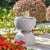 Glitzhome Modern Design Side Table Faux Terrazzo End Tables 17.75 Inch Height Perspective: back