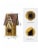 Glitzhome Outdoor Bird House Yellow 11.93 H Distressed Texture Perspective: back