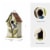 Glitzhome 9.75 Washed White Bird House with 3D Tree and Bird Perspective: back