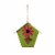 Glitzhome Distressed Texture Birdhouse, Light Green Licence Plates Perspective: back
