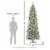 Glitzhome 9 Feet Pre-Lit Flocked Pencil Pine Faux Christmas Tree with 500 Warm White Lights Perspective: back