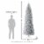 Glitzhome 9 Feet Silver Tinsel Artificial Christmas Tree Perspective: back
