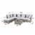 Glitzhome 7-Piece Patio Furniture Set All-Weather Gray Wicker Sectional Sofa and Table Perspective: back