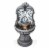 Glitzhome 35.25 Inch H European Style Outdoor Fountain with LED Light Faux Mosaic Pedestal Perspective: back