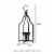 Glitzhome 16.5 Inch Tall Black Metal Lantern Frame Modern Farmhouse Decor Perspective: back