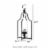 Glitzhome 22 Inch Tall Black Metal Lantern Frame Modern Farmhouse Decor Perspective: back