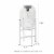 Glitzhome Set of Two 14.25 Inch H Solar Powered Outdoor Lantern White Metal Mesh with Stand Perspective: back