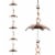 Glitzhome 8.5ft Faux Copper Rain Chain Umbrella Shaped with V-Shaped Gutter Clip Perspective: back